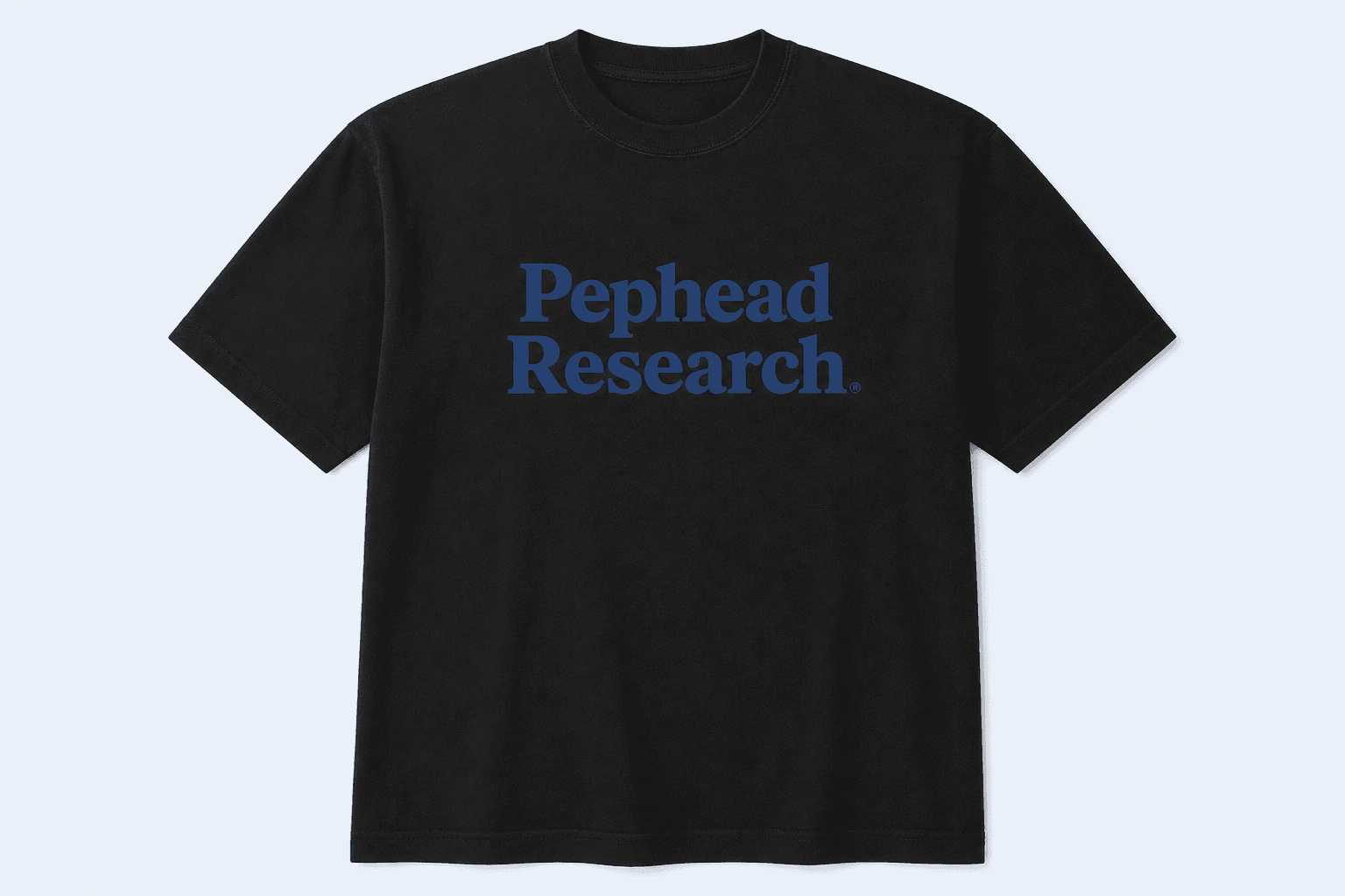 Lab Tee — Lab Tee — rich black with Cavalry Blue front logo